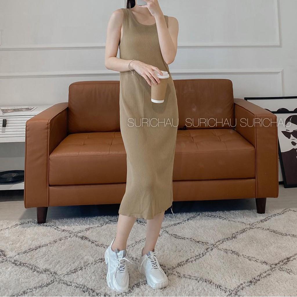 Đầm Thun Gân Trơn