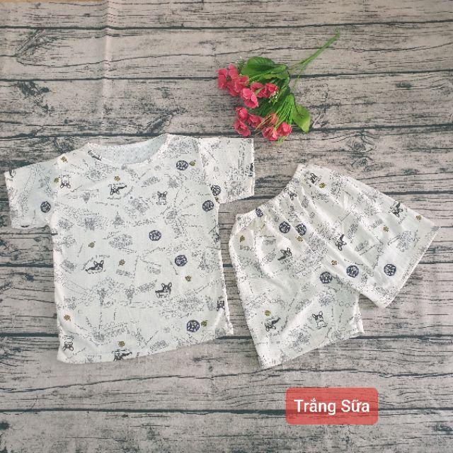 Bộ Cotton Sợi Tre Cho Bé