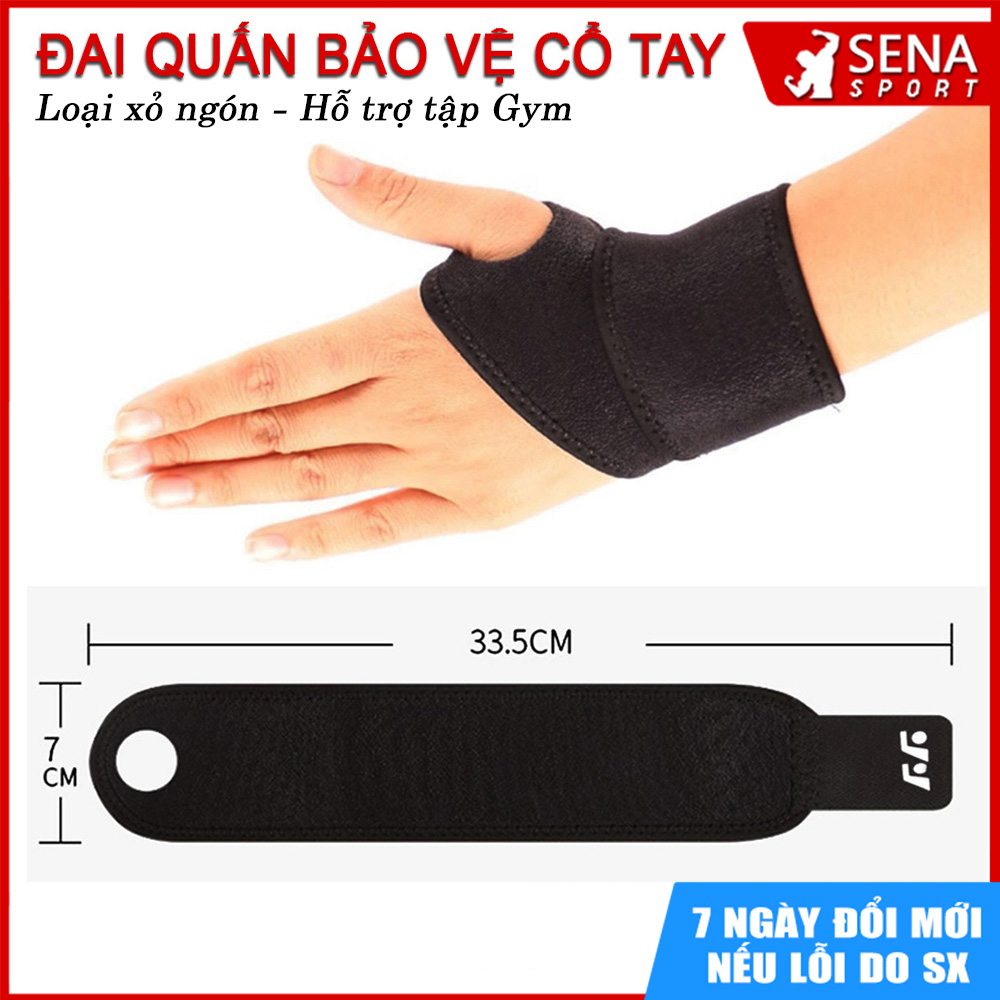 Quấn Cổ Tay Xỏ Ngón Bảo vệ cổ tay, tránh chấn thương cổ tay khi tập GYM, Yoga (1 Đôi