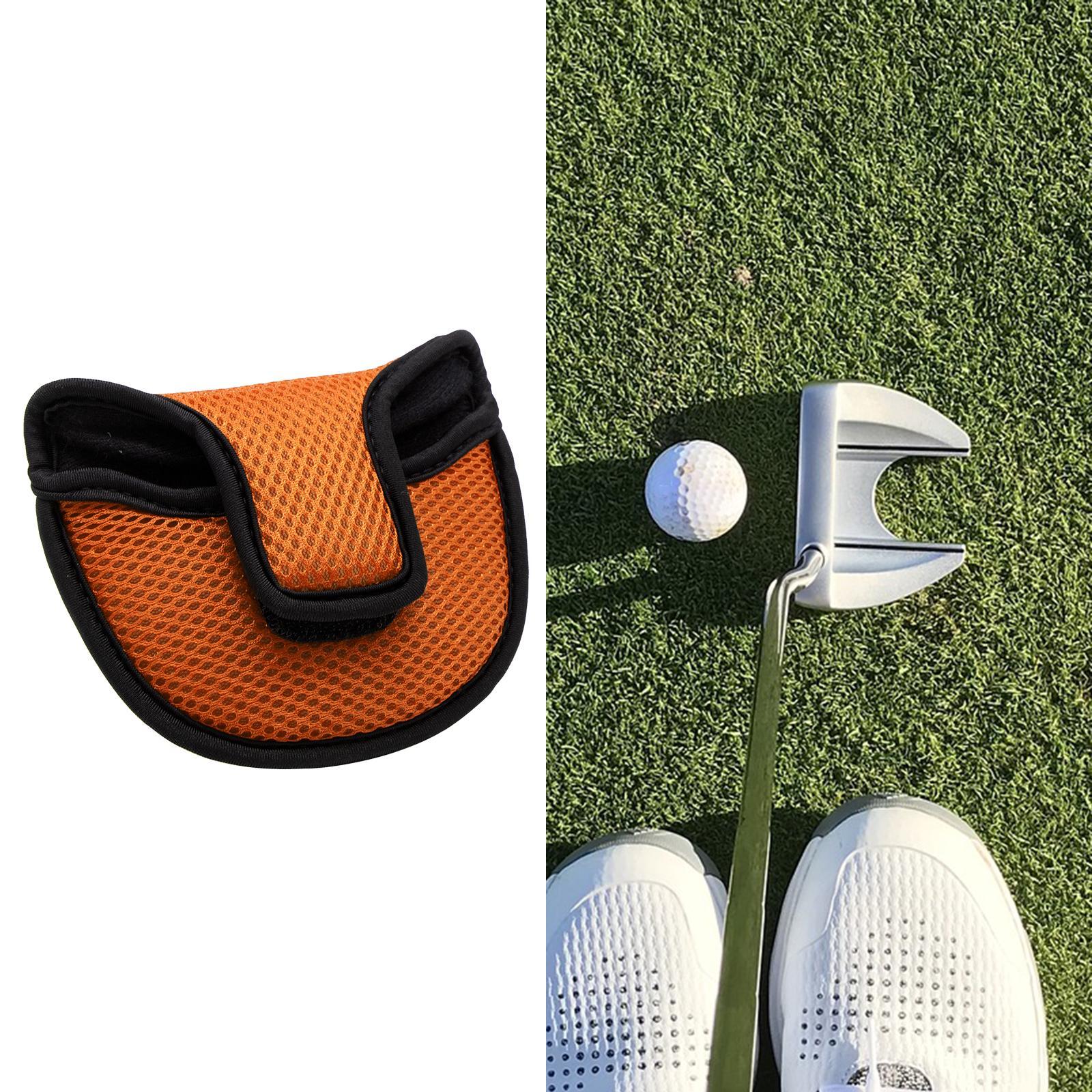 2pcs Nylon Mesh Golf Putter Mallet Head Cover Headcover Club Protector