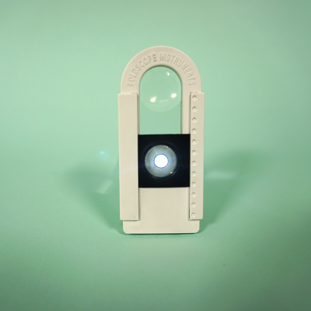Combo Foldscope - Kính hiển vi giấy + Đèn Led + Lam Kính