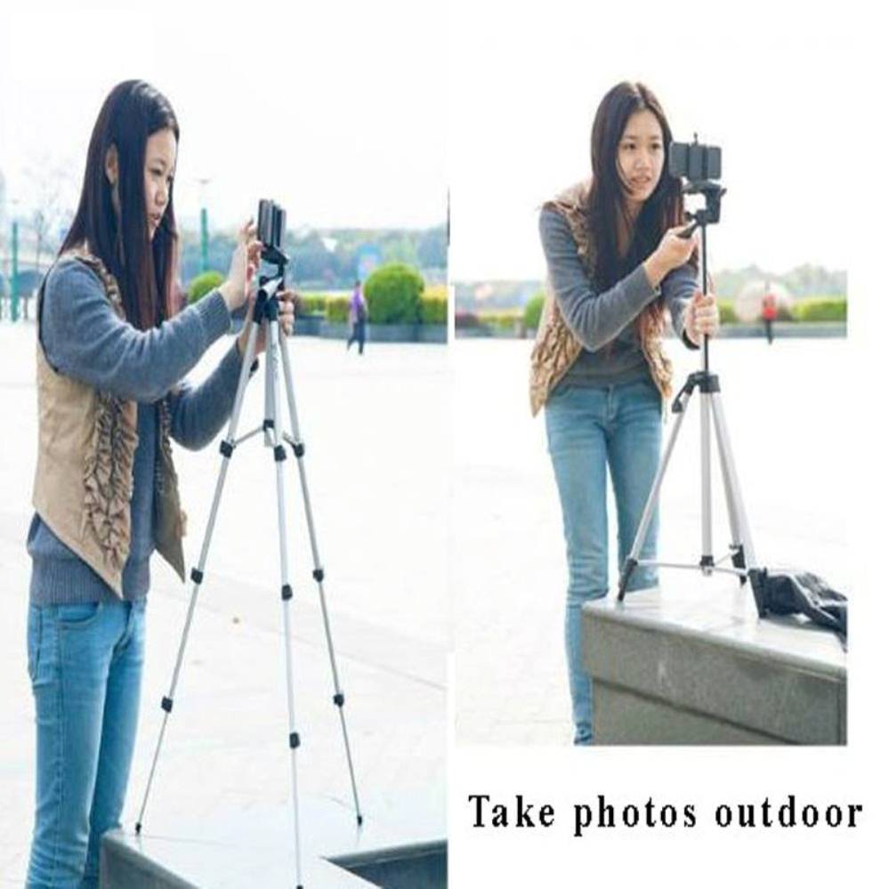Chân đỡ máy ảnh, điện thoại chụp hình quay phim kèm kẹp điện thoại - tặng cáp sạc Samsung