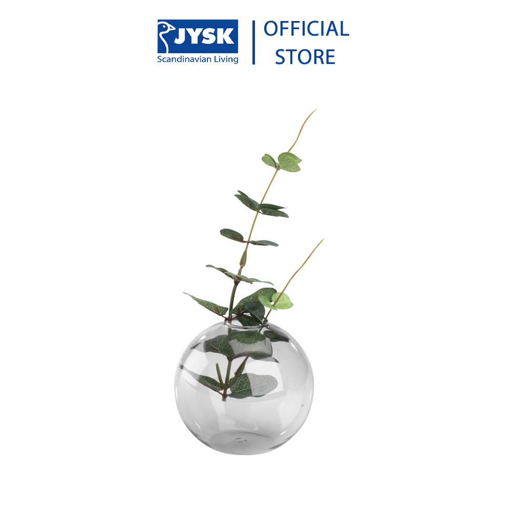 Lọ Trang Trí JYSK Visti Thủy Tinh Màu  Xám Đường Kính 9 x 9cm