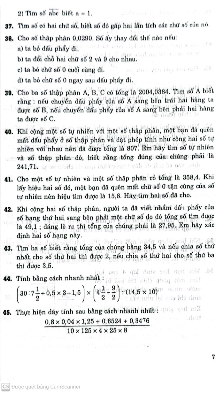 Bài tập nâng cao toán lớp 5