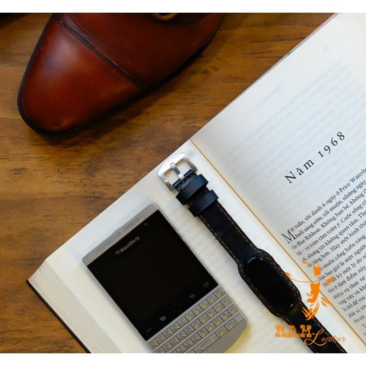 DÂY DA BÒ THẬT MAY TAY CHO MIBAND 5 - CHÍNH HÃNG RAM LEATHER - MI BAND 5 COW LEATHER STRAPS