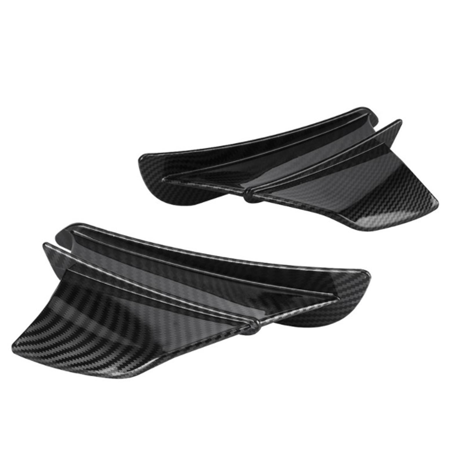 Gloss Carbon Fibre Motorcycle Modification Fixed   Winglets Trims