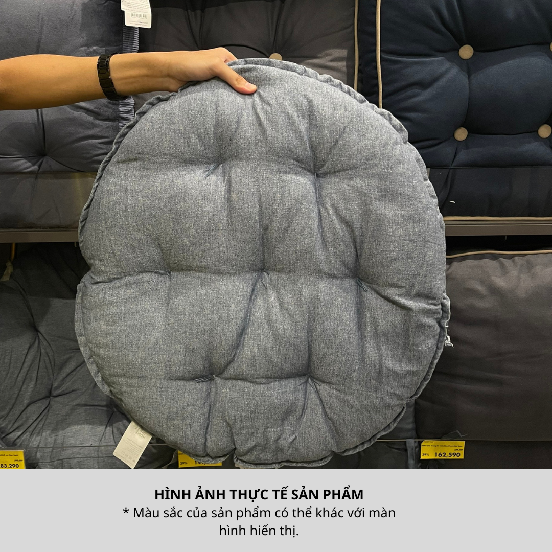 Đệm tròn ngồi bệt, nệm lót ghế ngồi văn phòng HOLM chất liệu vài cotton, màu Xanh dương nhạt | Index Living Mall - Phân phối độc quyền tại Việt Nam