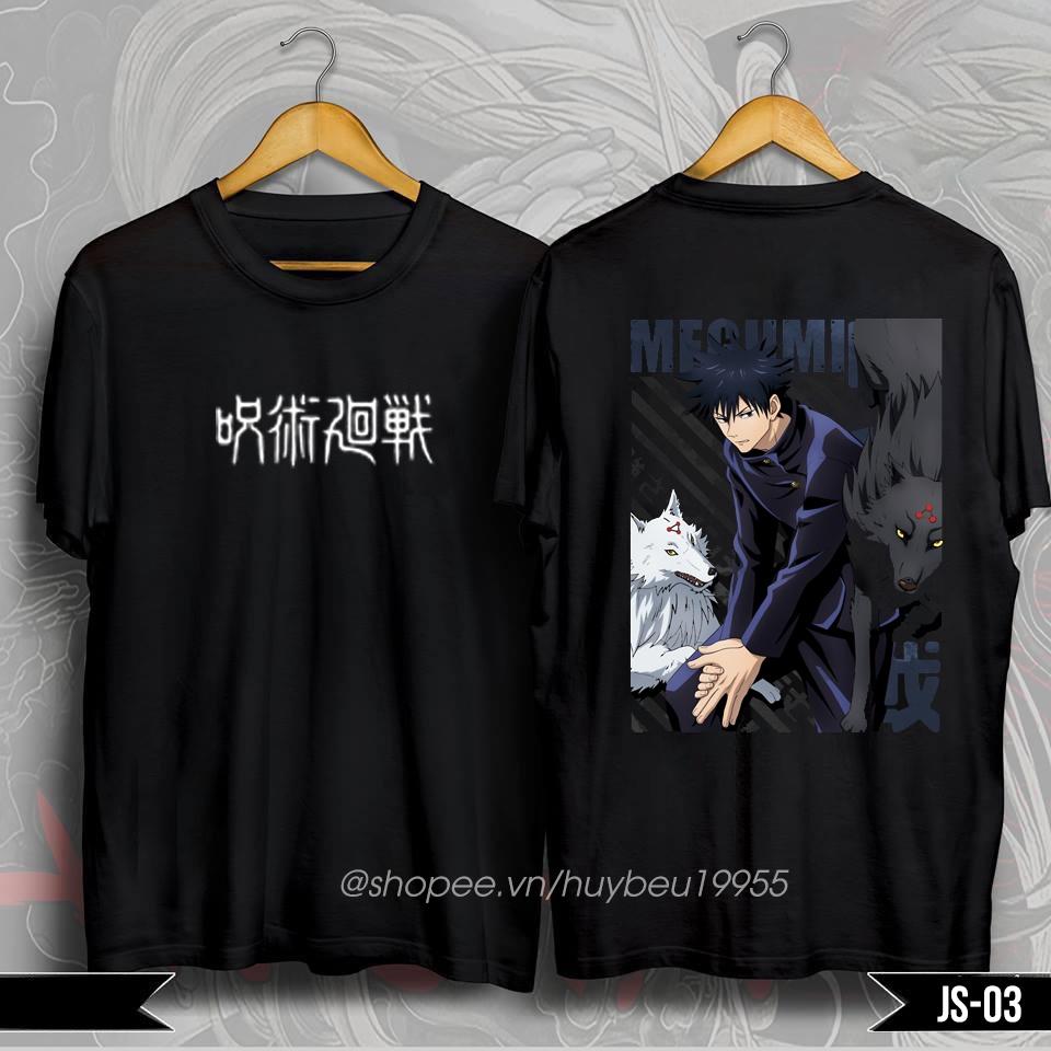 Áo thun anime Jujutsu Kaisen, áo phông in hình jujutsu kaisen chất liệu cotton 4 chiều giá rẻ