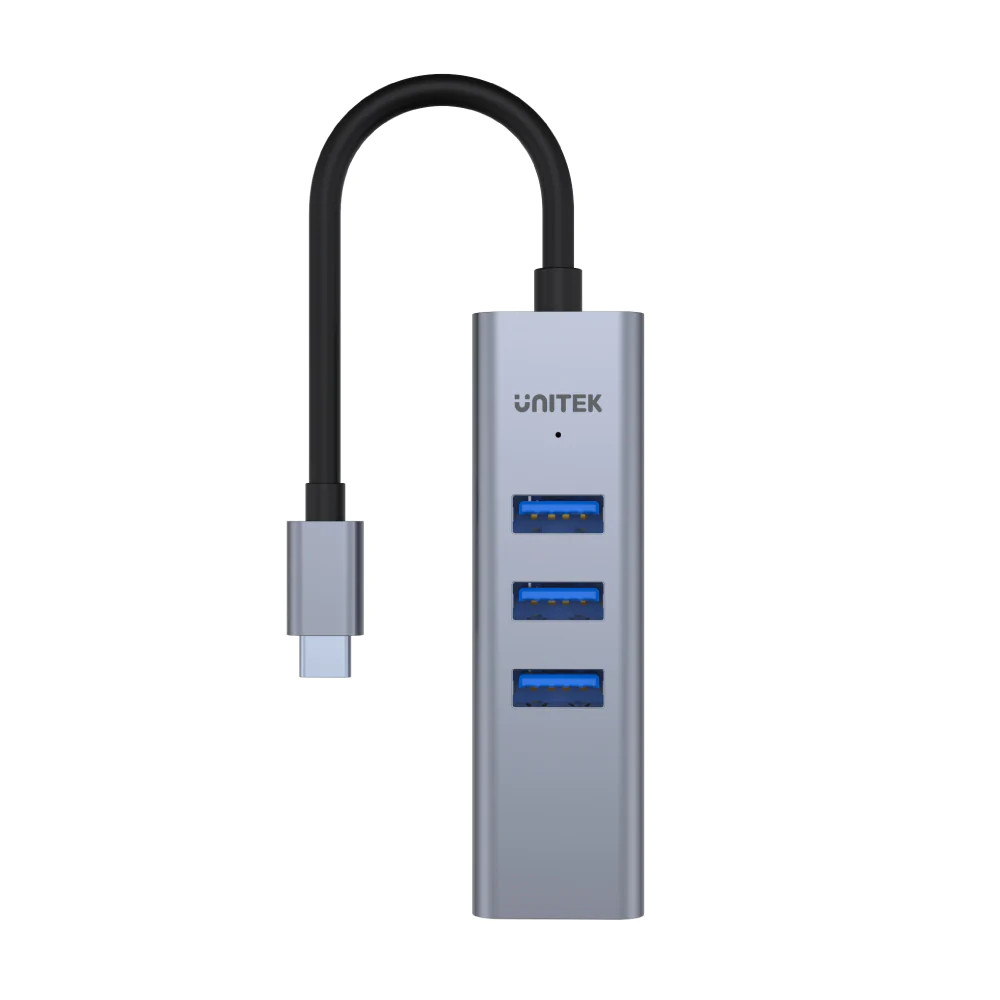 CÁP TYPE-C -&gt; 3 USB 3.0 + LAN UNITEK H1904A- Hàng chính hãng