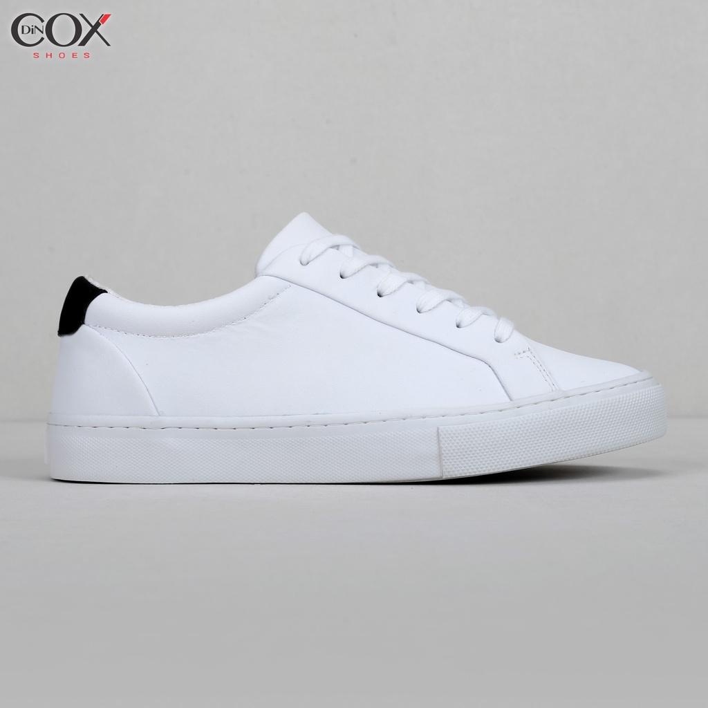 Giày Sneaker Da Unisex DINCOX D20 Năng Động Cá Tính White/Black