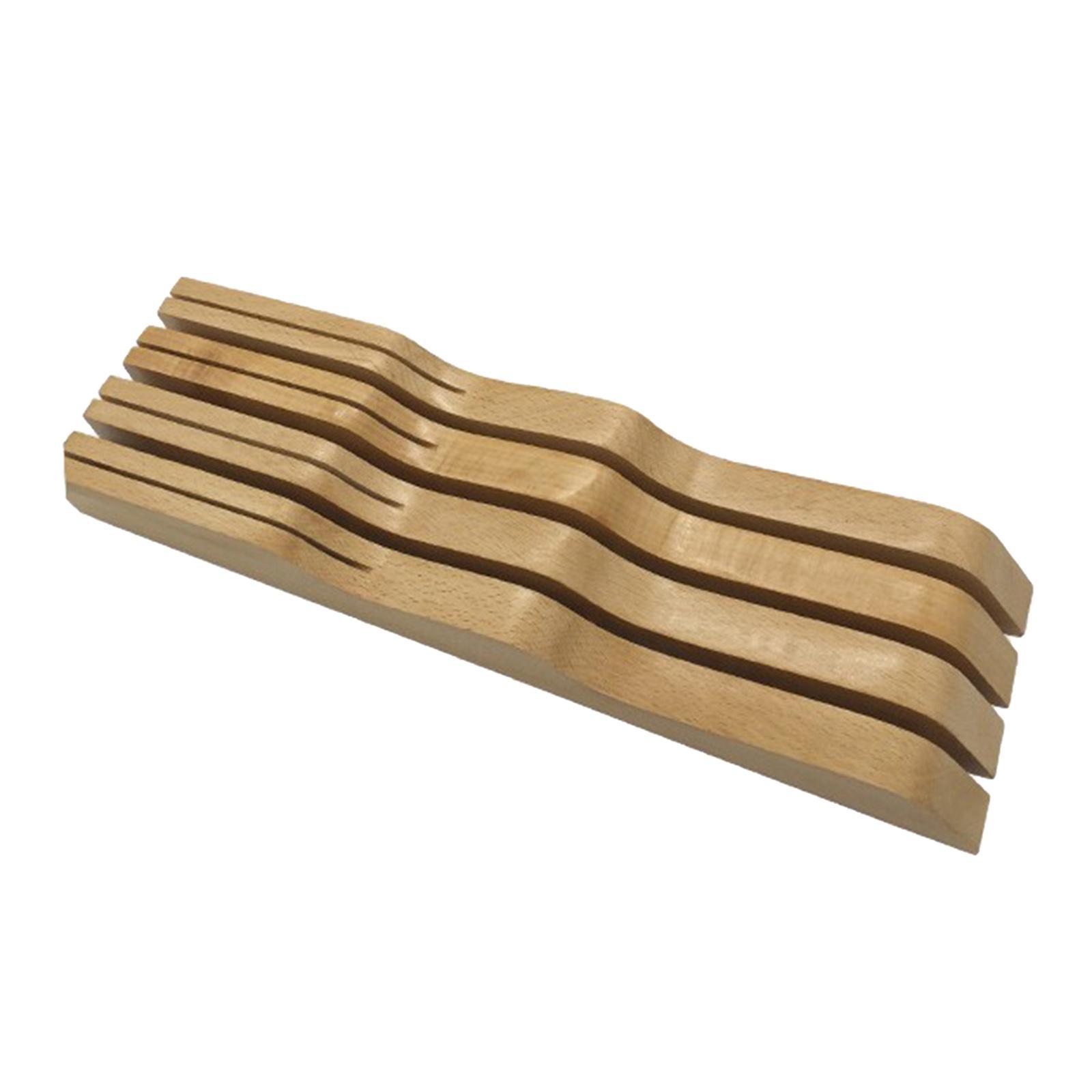 Knife Drawer Organizer In-Drawer Knife Block Counter for Kitchen Supplies