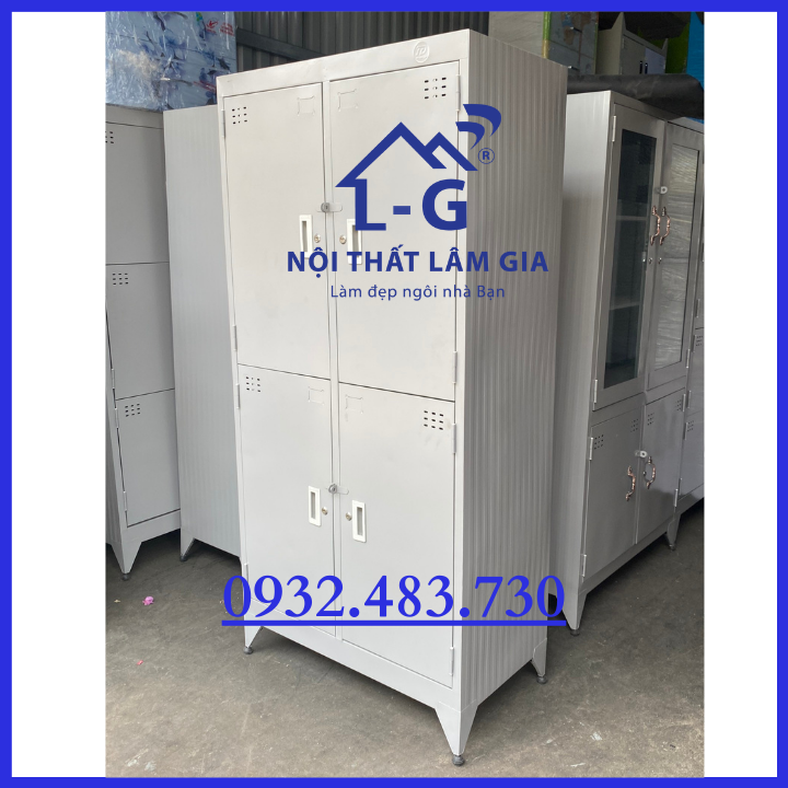 Tủ sắt hồ sơ locker văn phòng 4 cửa sơn tĩnh điện _LGTD4C