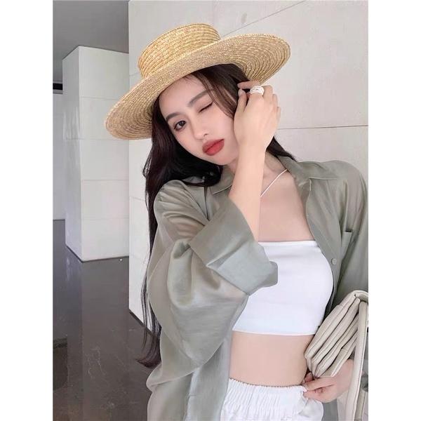 Áo sơ mi chất tơ mỏng nhật cao cấp đi biển khoác ngoài sexy quyến rũ thêm trang phục