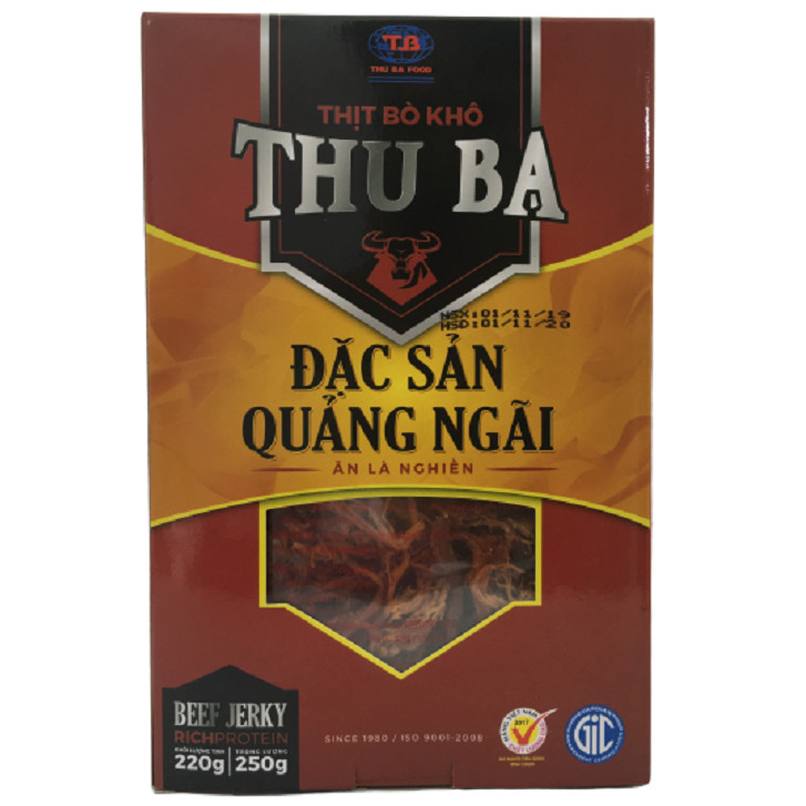 Bò Khô Thu Ba 250Gr Dạng Sợi, Ăn Vặt, Biếu Quà Tết