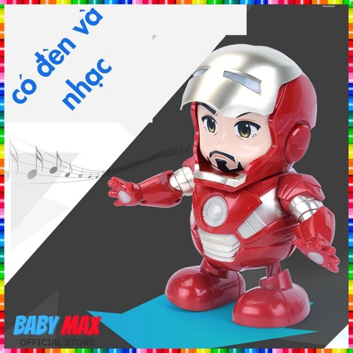 Iron man robot nhảy múa phát sáng theo nhạc giải trí cho bé đồ chơi trẻ em