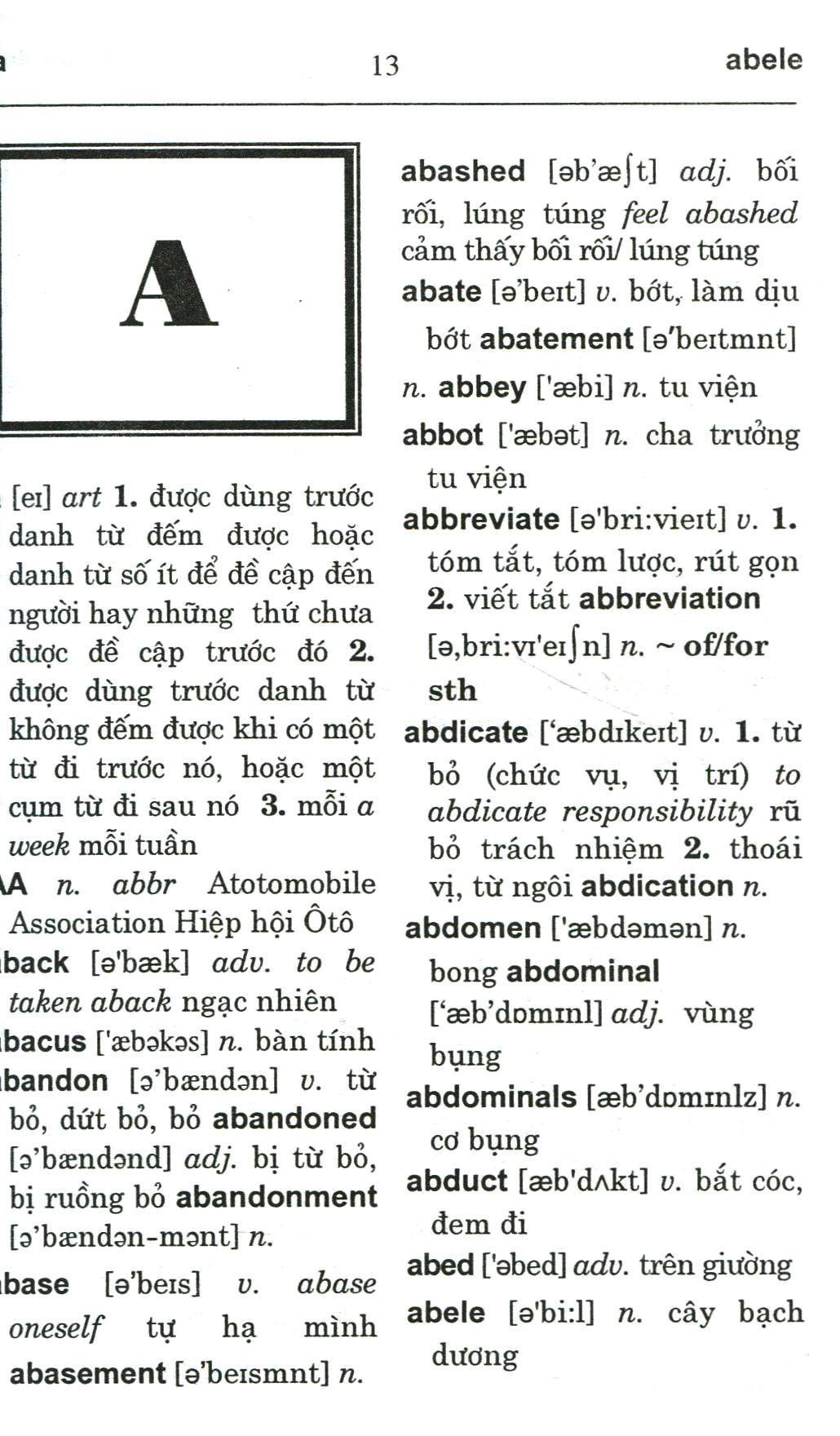 Sách - Từ Điển Anh-Viêt Dành Cho Học Sinh Trung Học Phổ Thông (170.000 Từ) (Tái Bản 2023) - ảnh 4