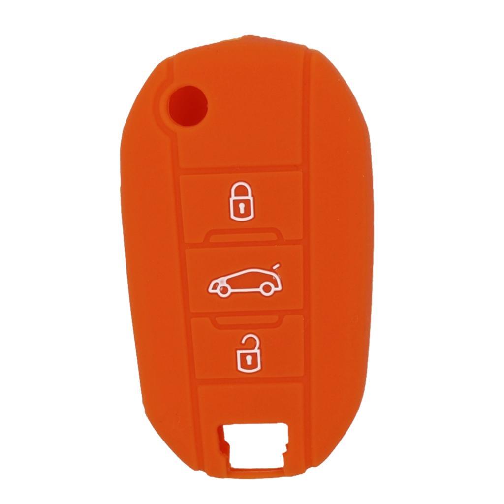 Silicone  for  Folding Remote Key Fob Case Shell Orange