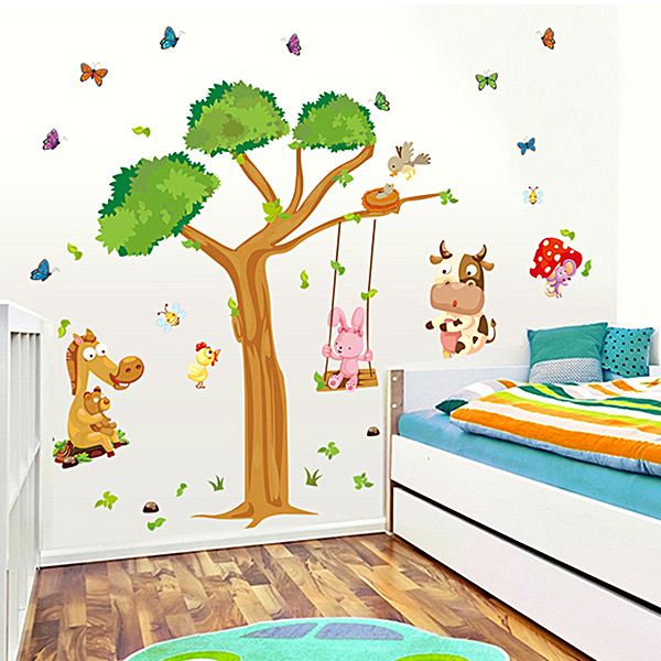 Decal Dán Tường Vườn Thú Binbin 11EB64 (150 x 170 cm)