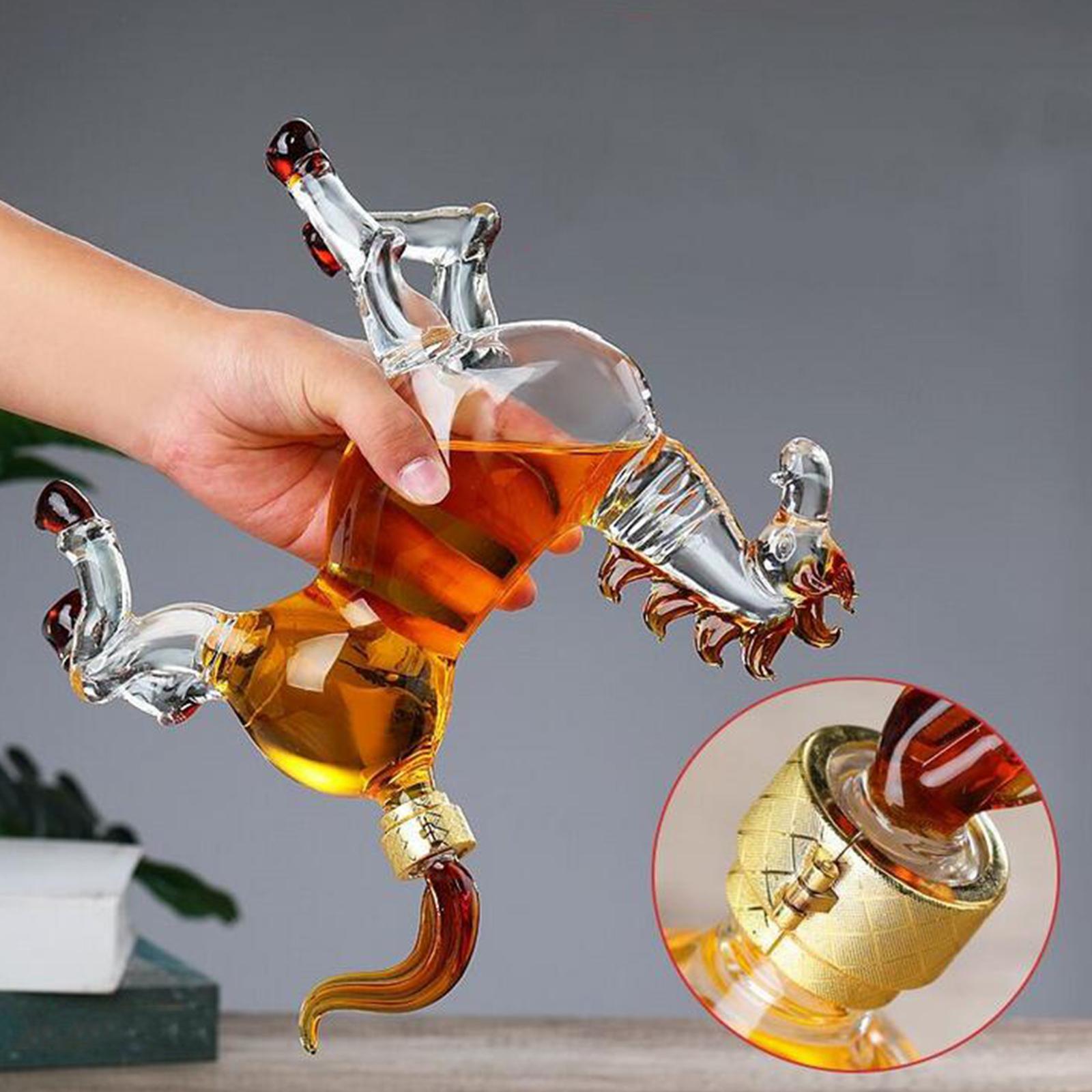 Creative Horse Shape Decanter Animal Liquor Bottle 1000ml Holder Container