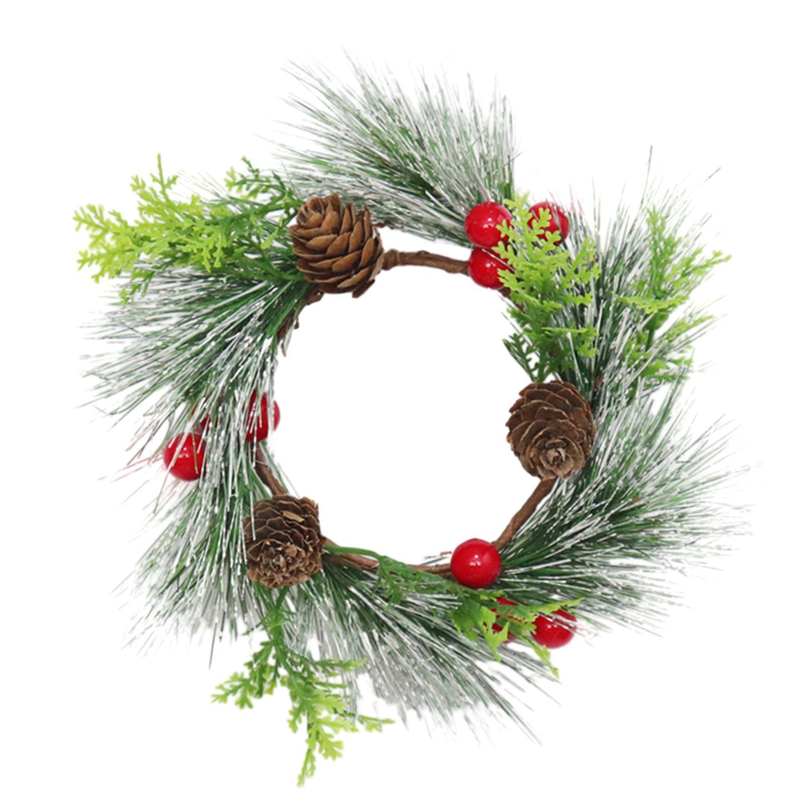 Candle Rings Mini Wreaths Simulation Wreaths Bar Greenery Candle Rings Decor