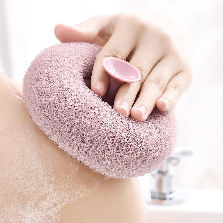 Bông tắm xơ lưới 3D giúp tạo bọt siêu nhanh, massage  toàn thân có móc treo tiện dụng