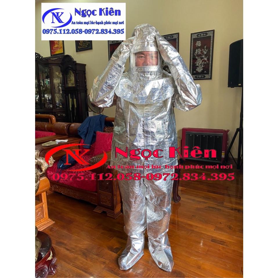 Quần áo chống cháy tráng nhôm 500 độ C chống cháy