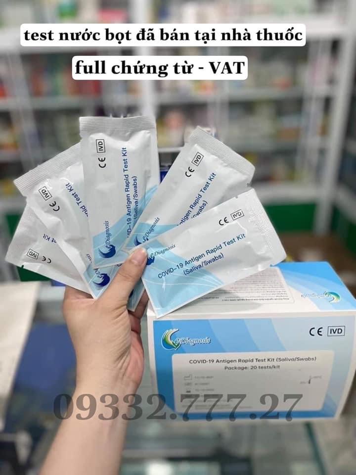 Kit Test Nhanh Covid 19 Tại Nhà Bằng Nước Bọt hoặc dịch mũi , Bộ Y Tế cấp phép lưu hành