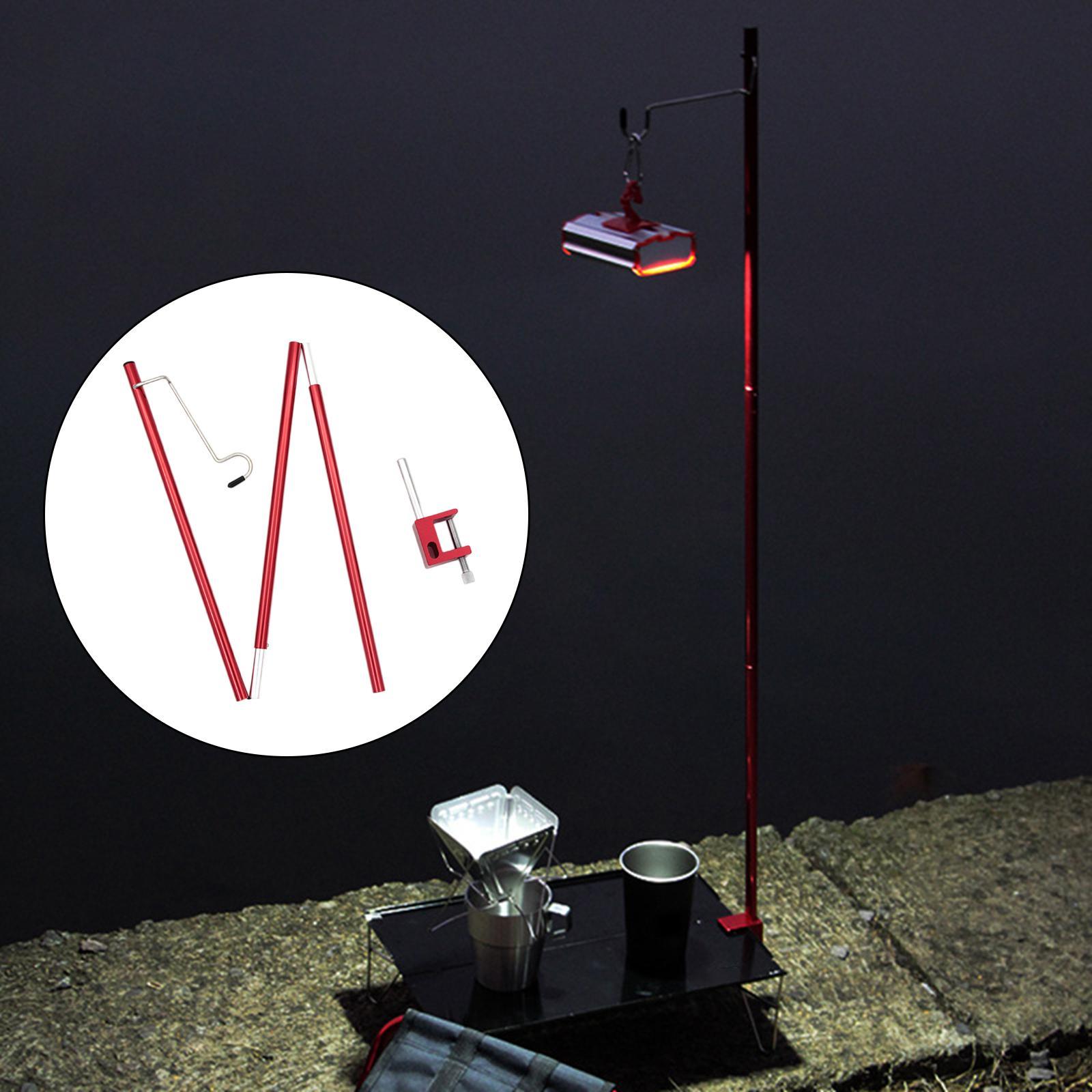 Folding Lantern Stand for Camping, 37in Lightweight Aluminum Alloy Outdoor Lantern Pole Hanger