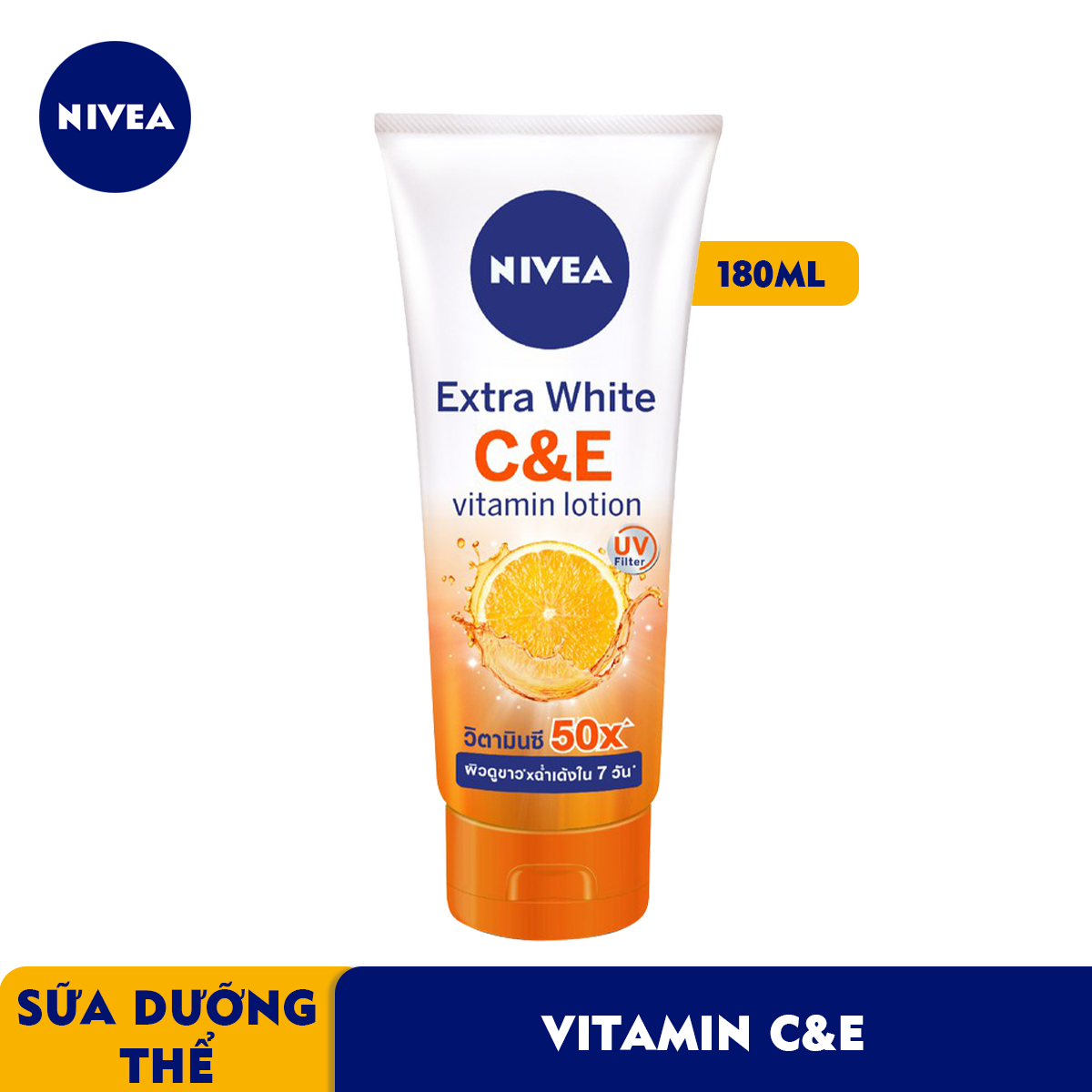 Sữa Dưỡng Thể Dưỡng Trắng Nivea NIVEA EXTRA WHITE C &amp; E VITAMIN - 180ML - 84374