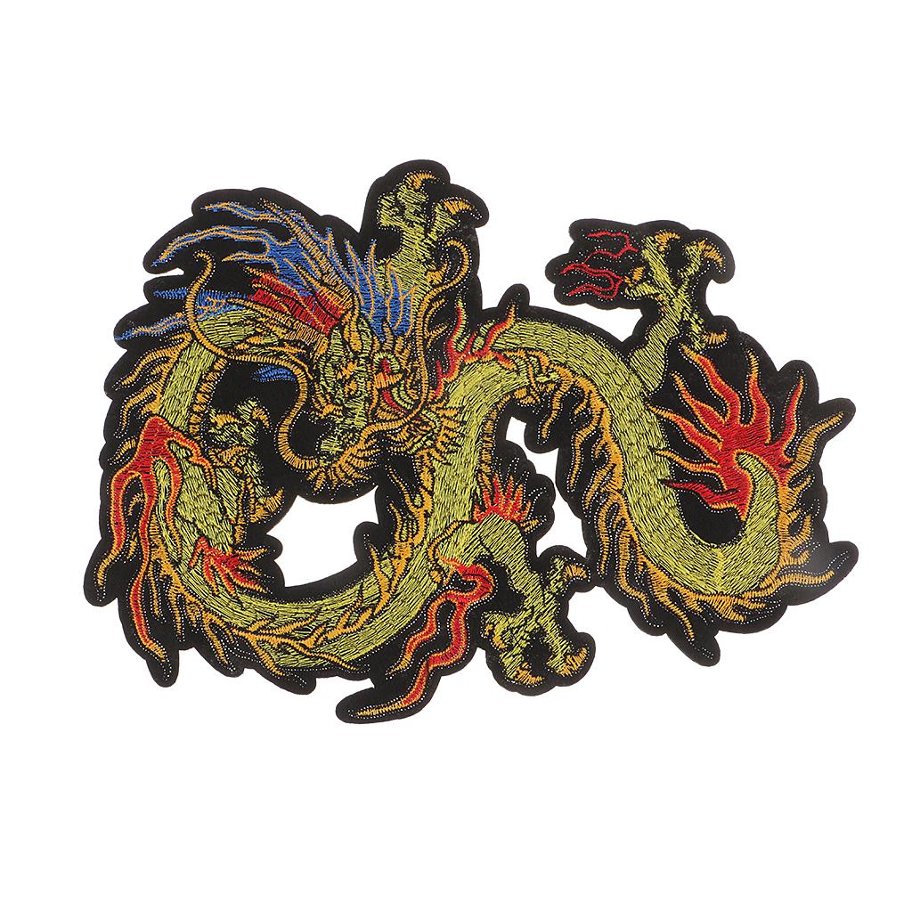 Rồng Quần Áo Miếng Dán Táo May Trên Sắt Trên Thêu Phối Ren Huy Hiệu