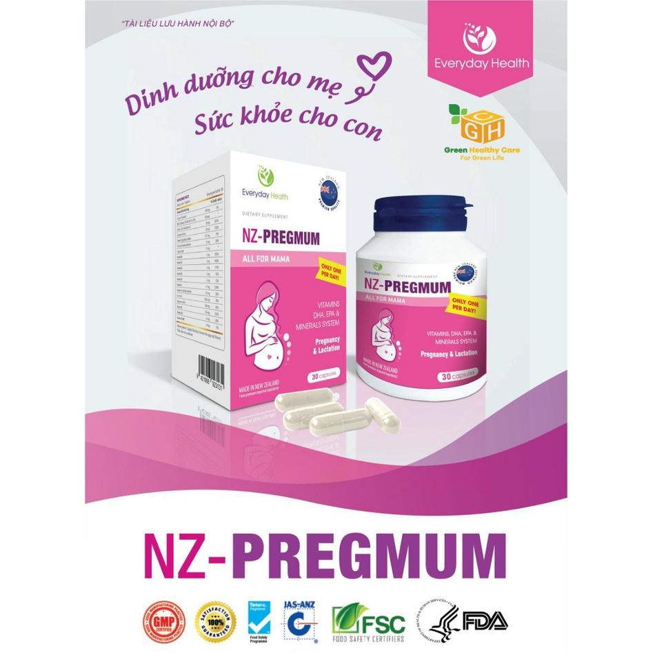 Viên bổ bầu NZ-PREGMUM nhập khẩu từ Everyday Health - Dinh dưỡng cho mẹ - Sức khỏe cho con