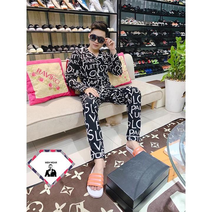 Bộ đồ mặc nhà dài tay chất lụa