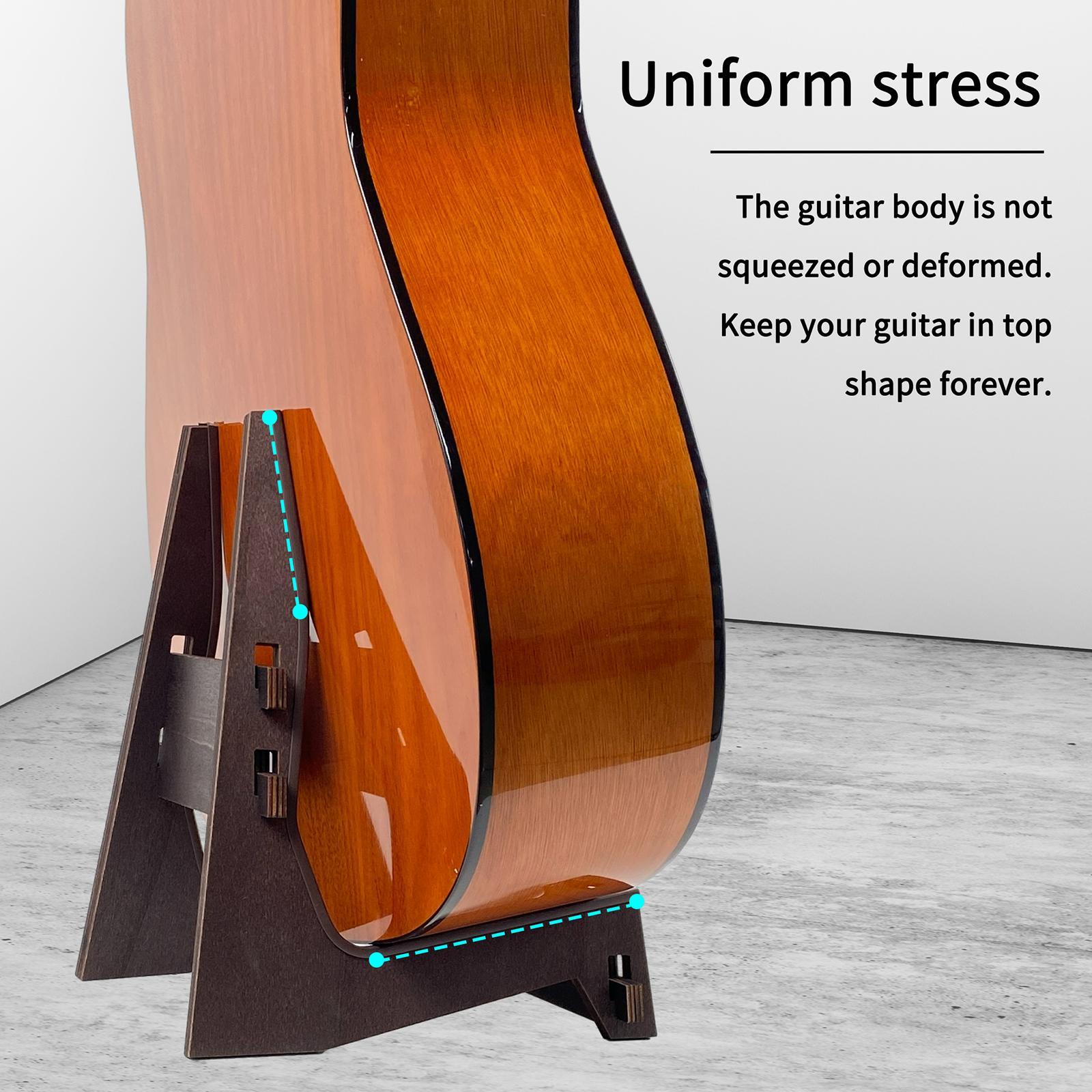 Wood Electric Guitar Floor Stand Non Slip for Acoustic Guitar Violin Ukulele