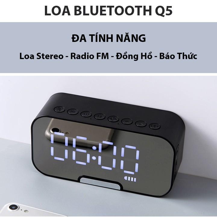 Loa Bluetooth Kiêm Đồng Hồ Để Bàn | Loa Công Suất Lớn | Đồng Hồ Báo Thức | Đo Nhiệt Độ Môi Trường | Màu Sắc Trẻ Trung