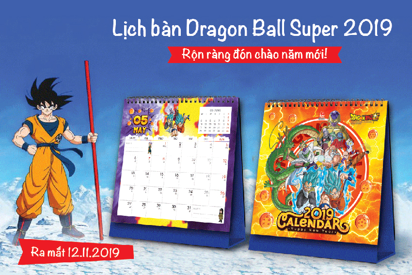 Lịch Bàn 2019 Dragon Ball Super (16 x 16cm)