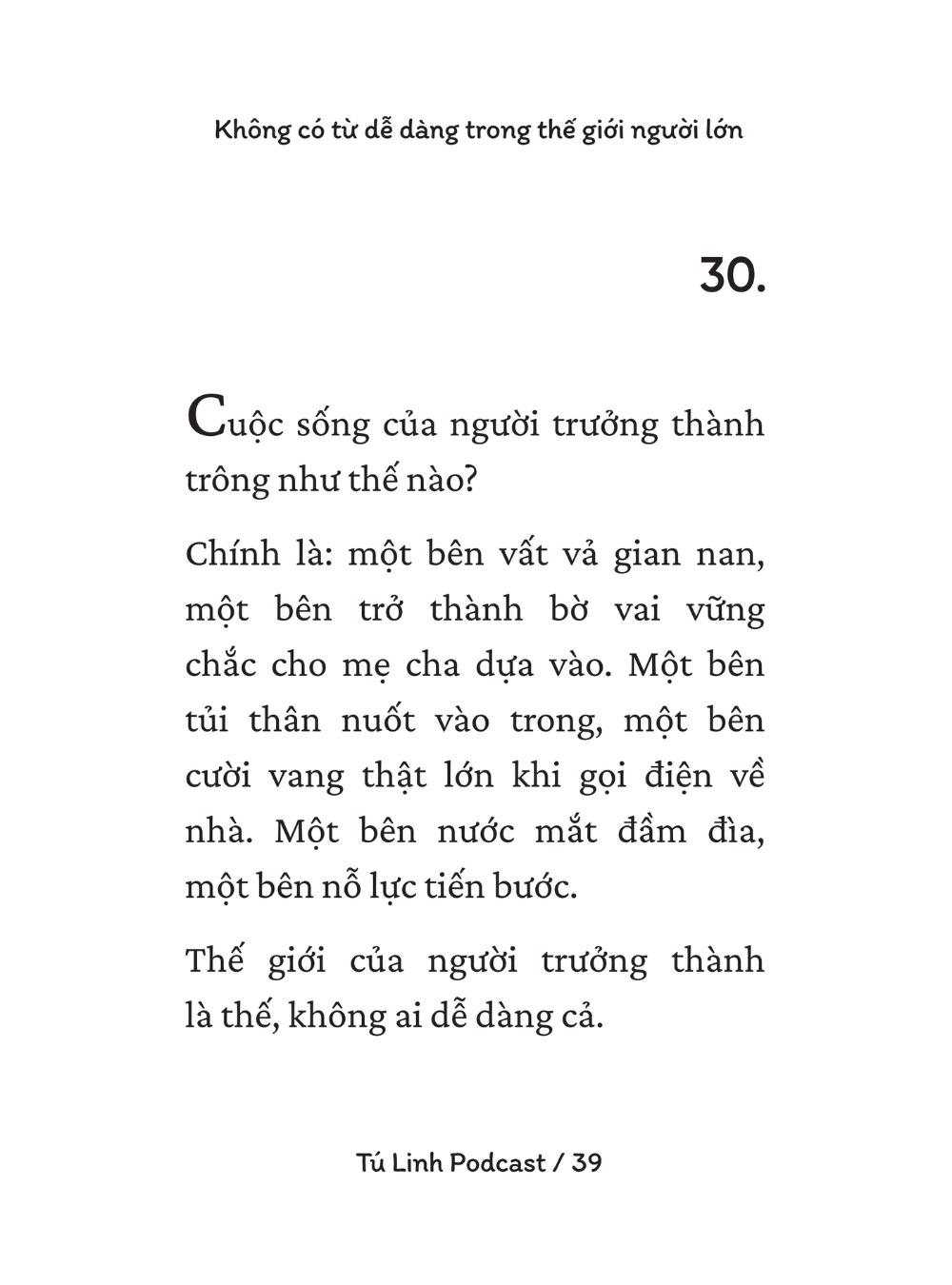 Không Có Từ Dễ Dàng Trong Thế Giới Người Lớn