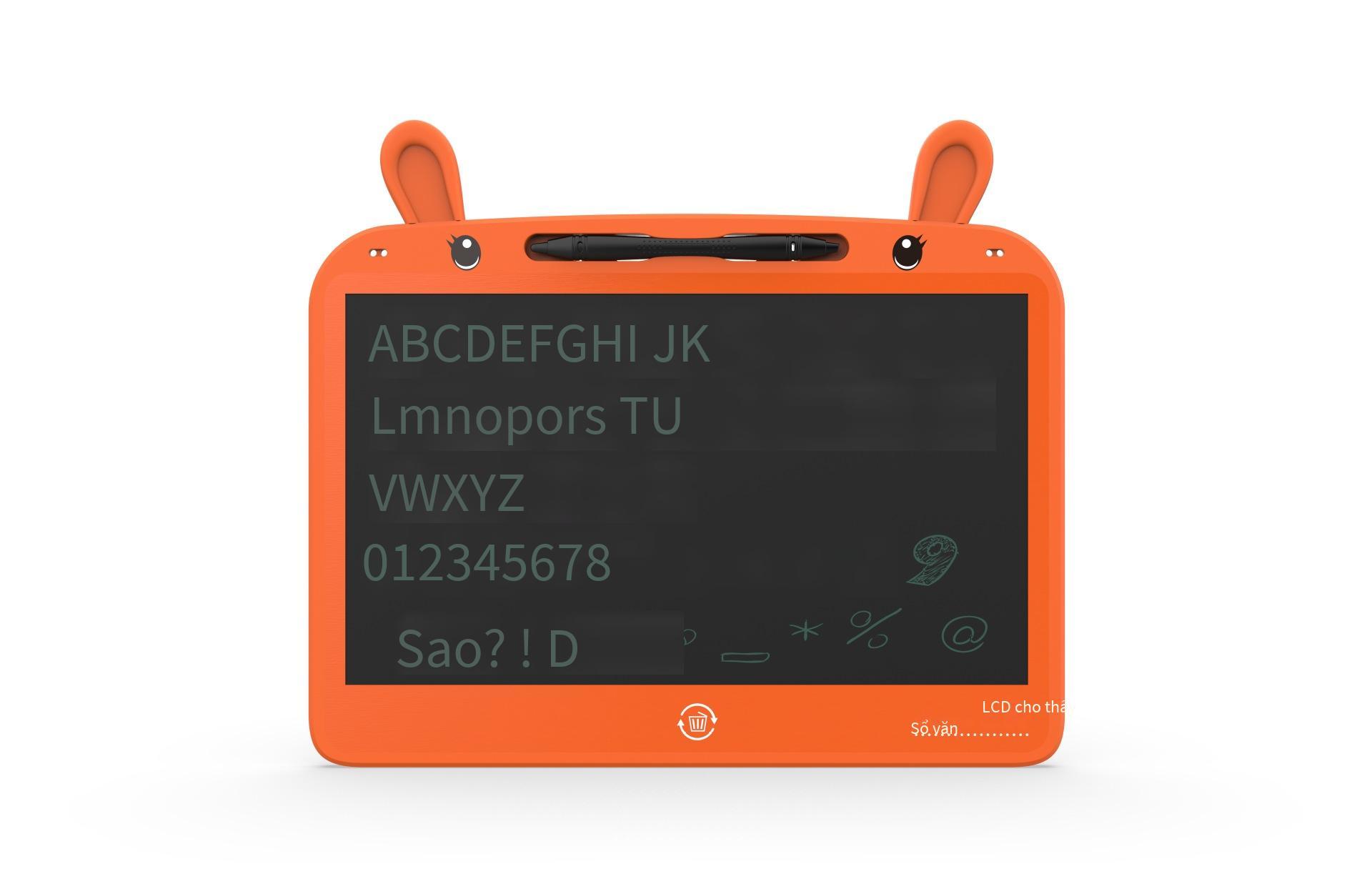 Bảng chữ viết tay LCD thỏ hoạt hình 13,5 inch thuận lợi nhất cho trẻ em vẽ và thư pháp bảng graffiti bảng viết LCD kích thước lớn