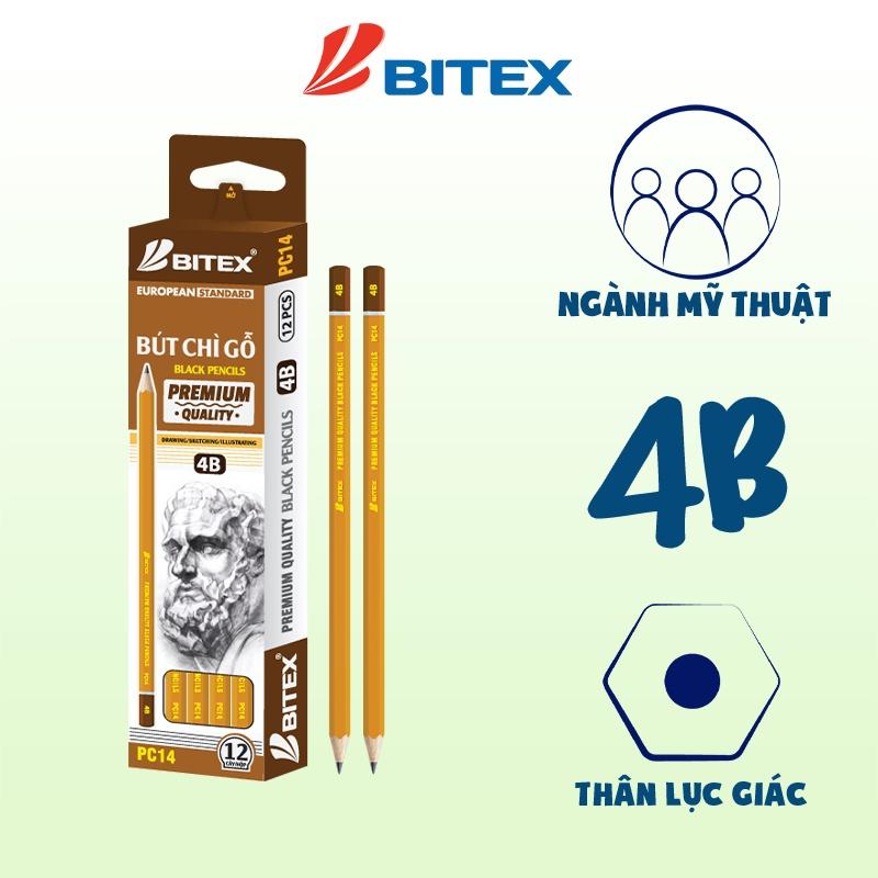 Bút chì Bitex mỹ thuật chuyên dụng 2B / 4B / 6B / 8B