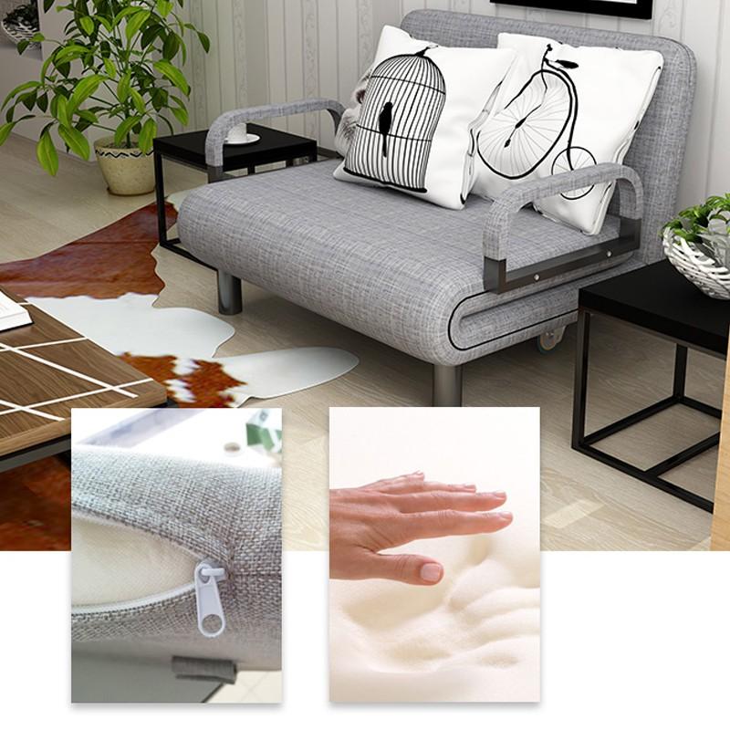 Sofa giường gấp gọn 80 cm , ghế sofa đa năng có bánh xe