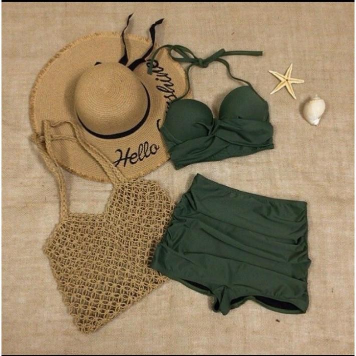 Bikini lưng cao, áo croptop kín đáo VATIXA BKN31