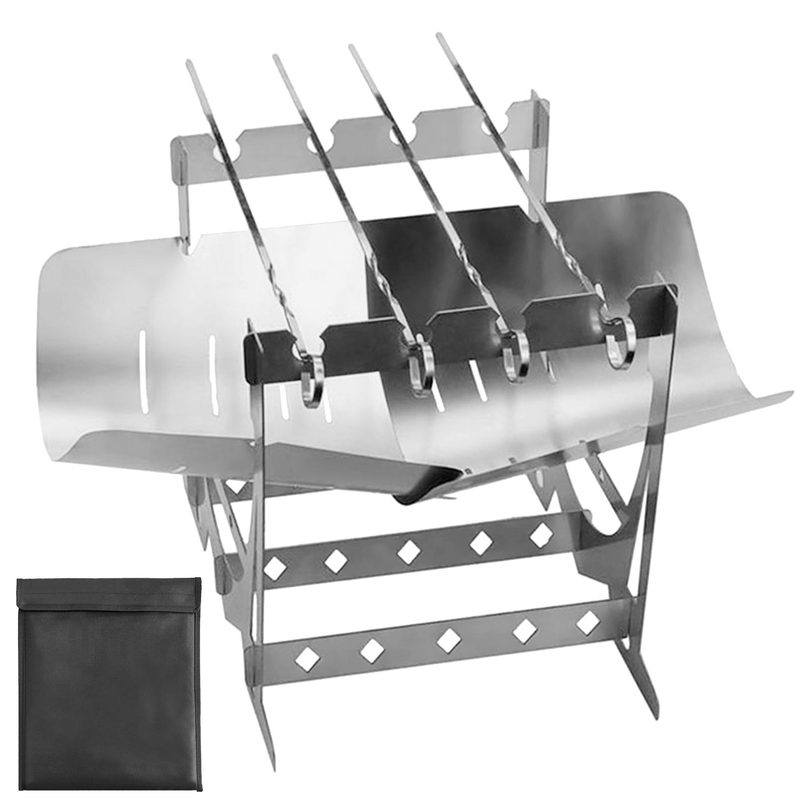 Lò nướng thịt nướng bằng thép không gỉ, gấp gọn tiện lợi