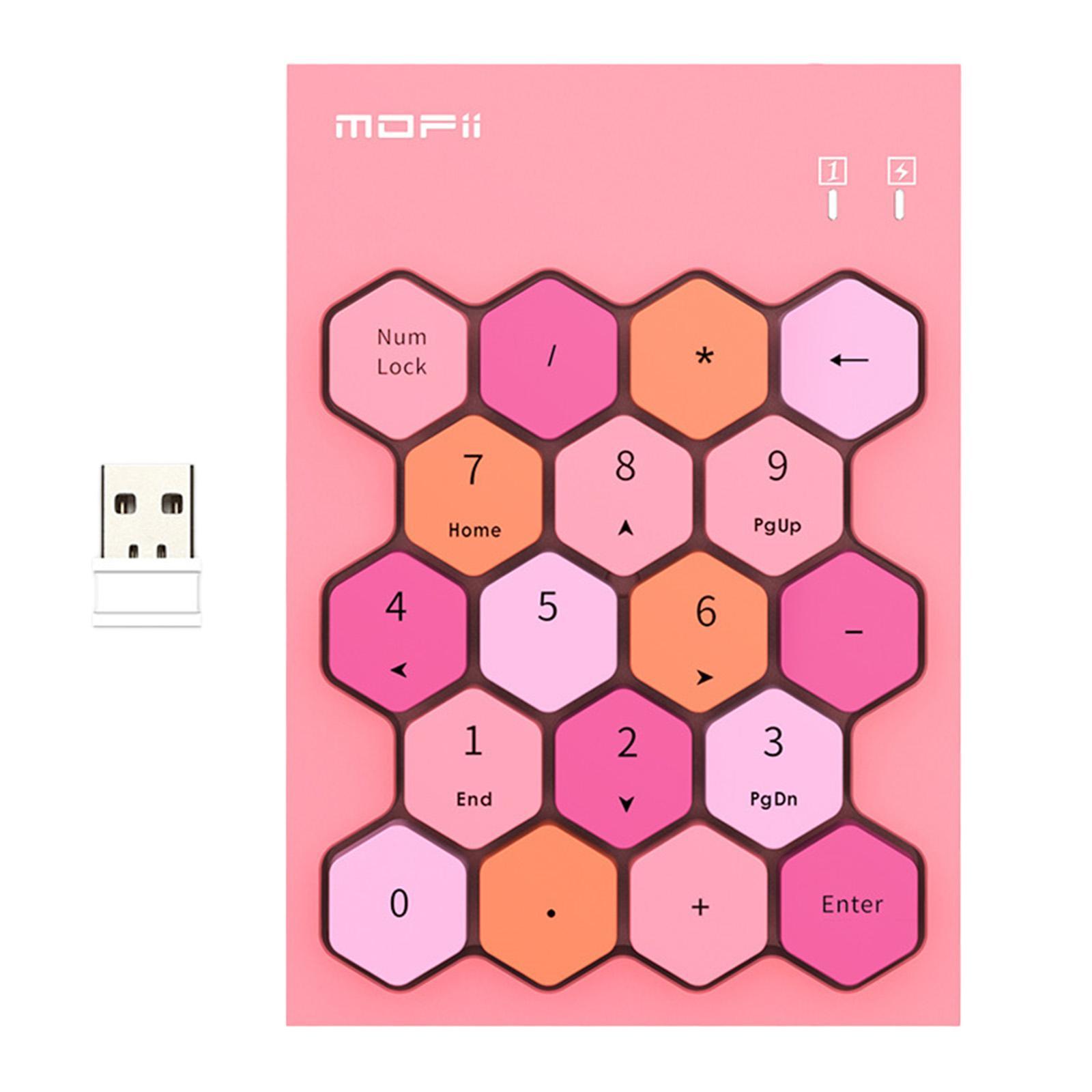 Fashion Wireless Numeric Keypad Number Pad  For Laptop PC Black Mixed