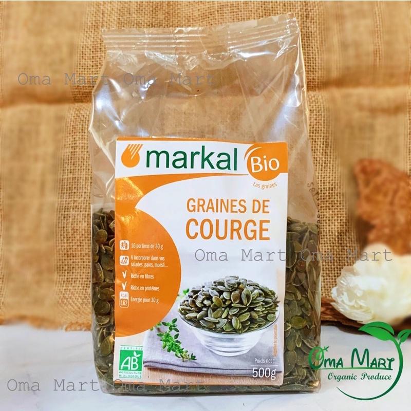 Hạt bí hữu cơ đã bóc vỏ markal 500g