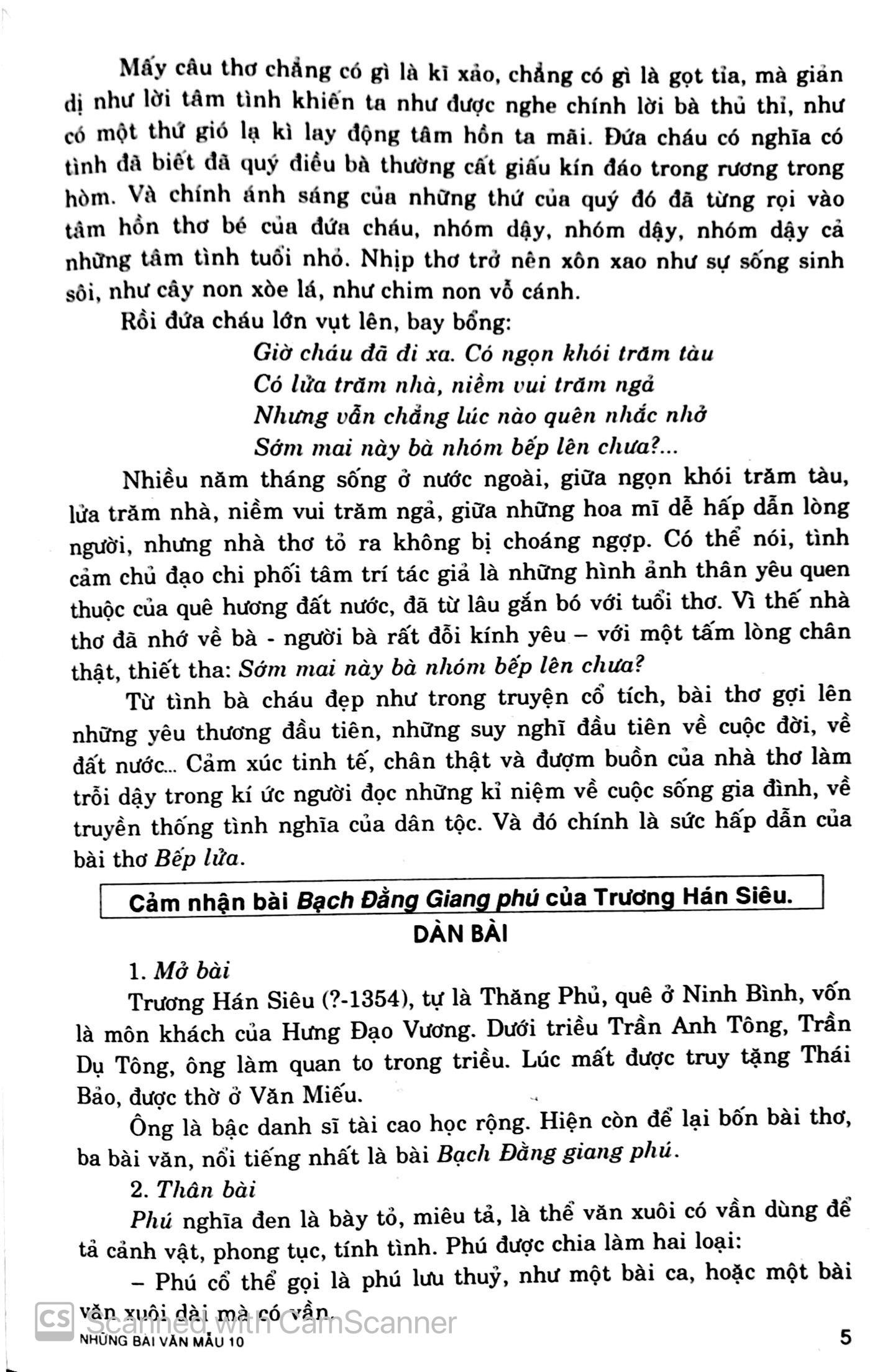 Những Bài Văn Mẫu 10