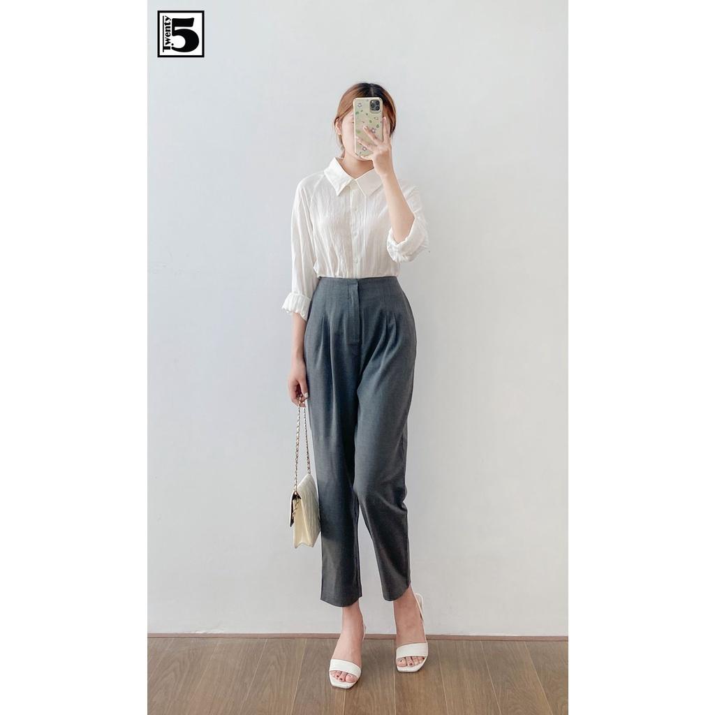 Quần baggy nữ công sở, khóa moi Twentyfive T614