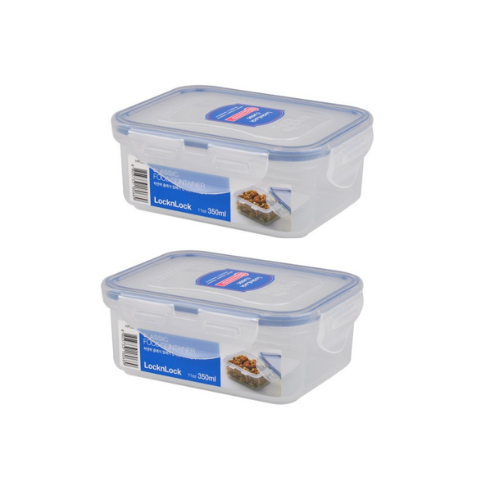 Combo Hộp Bảo Quản Lock&amp;Lock Classic Kín Hơi, Nhựa PP HPL806 KT 135×102×52mm (350ml)