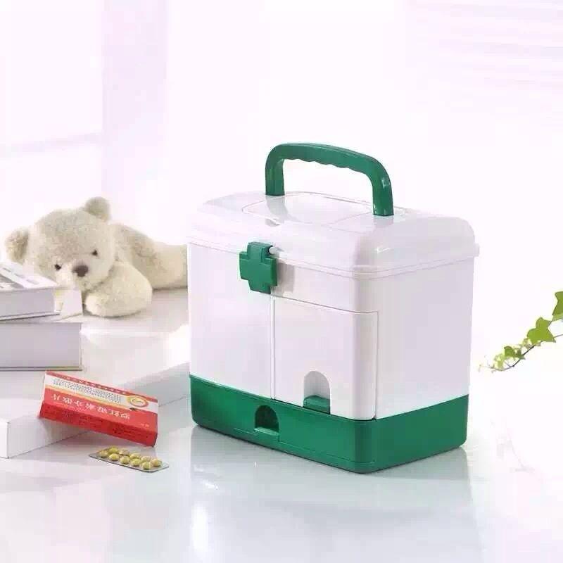 Hộp Đựng Thuốc Dụng Cụ Y Tế Đồ Dùng Gia Đình 3 Tầng Nhiều Ngăn Đựng, Giúp Sắp Xếp, Dễ Tìm Kiếm