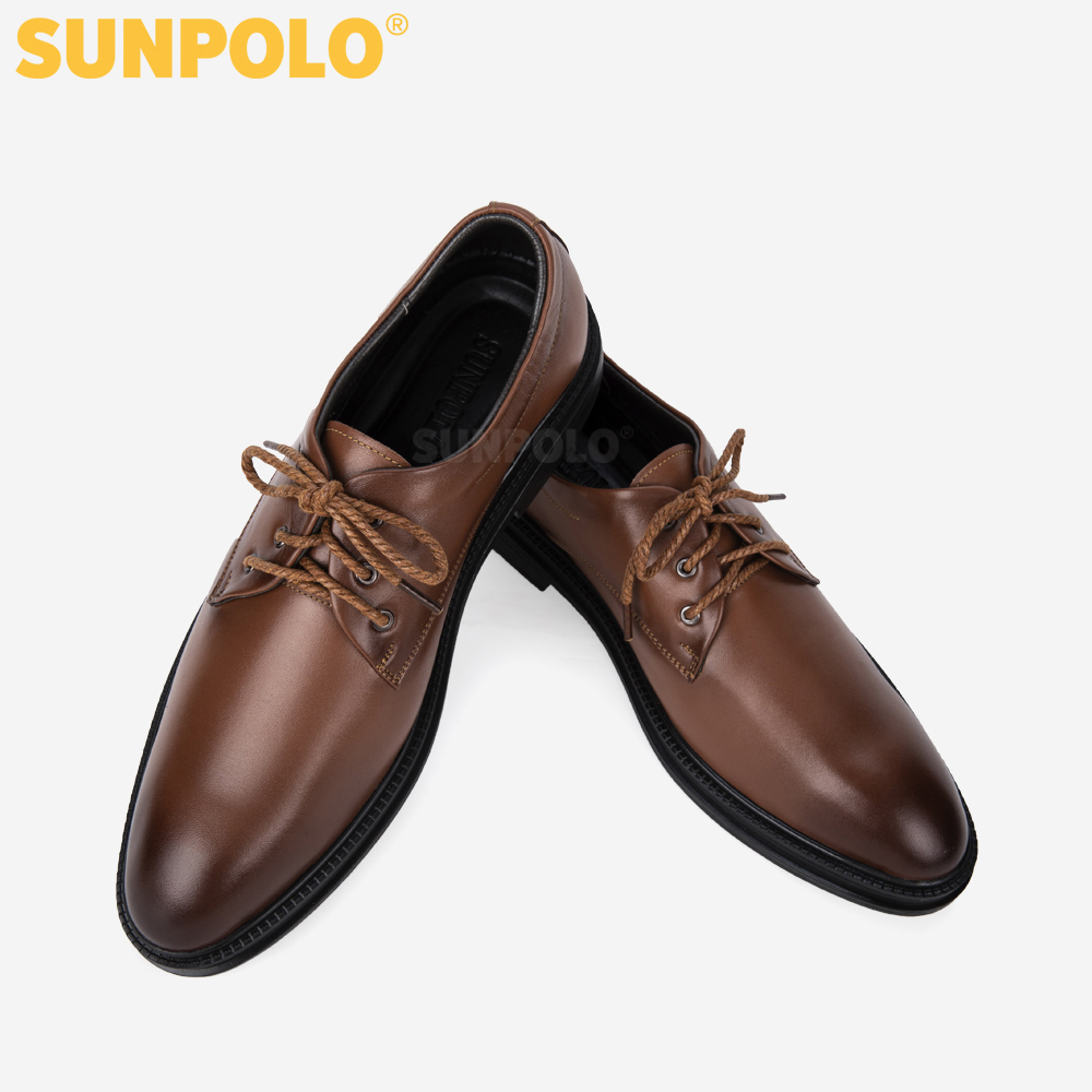 Giày Nam Da Thật Công Sở SUNPOLO SPH296 (Đen, Nâu bò)