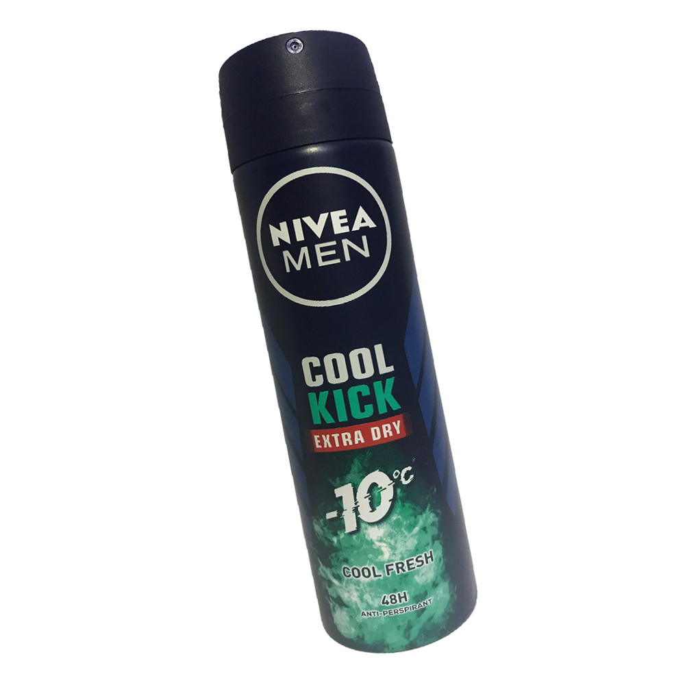 Bộ đôi Lăn khử mùi 50ml và Xịt Khử mùi 150ml Nivea Men Cool Kich Extra Dry- Cool Fresh 48h-Mẫu Mới