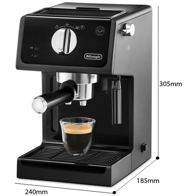 Máy Pha Cà Phê Espresso Delonghi ECP31.21 (1100W) - Đen - Hàng Chính Hãng